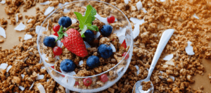 Zelfgemaakte granola